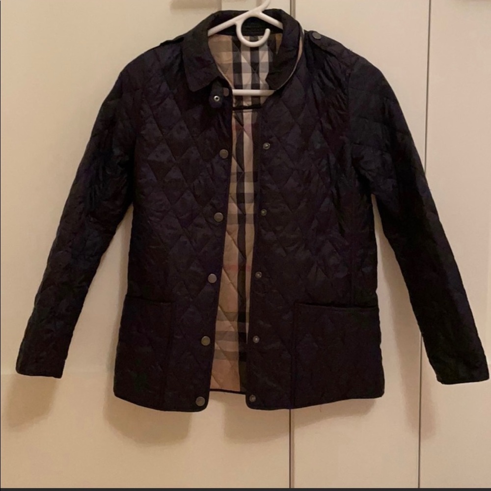 Girls Burberry Quilt Jacket